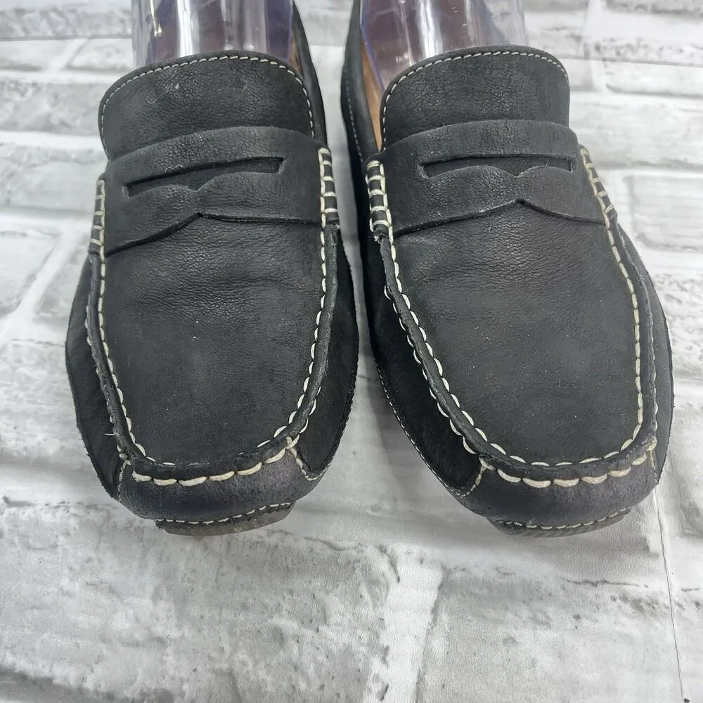 Cole Haan Wyatt Penny Men's Size 7 M Black Leather Suede Driver Loafer